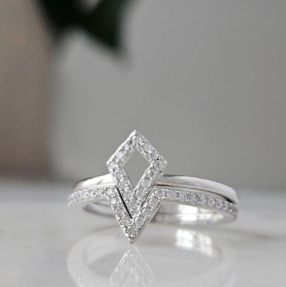 Kite Ring Set, Disney Frozen Ring Collection, 925 Sterling Silver - Picture 4 of 8